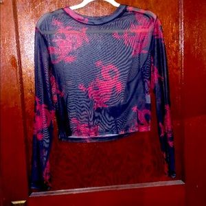 Long sleeve sheer shirt